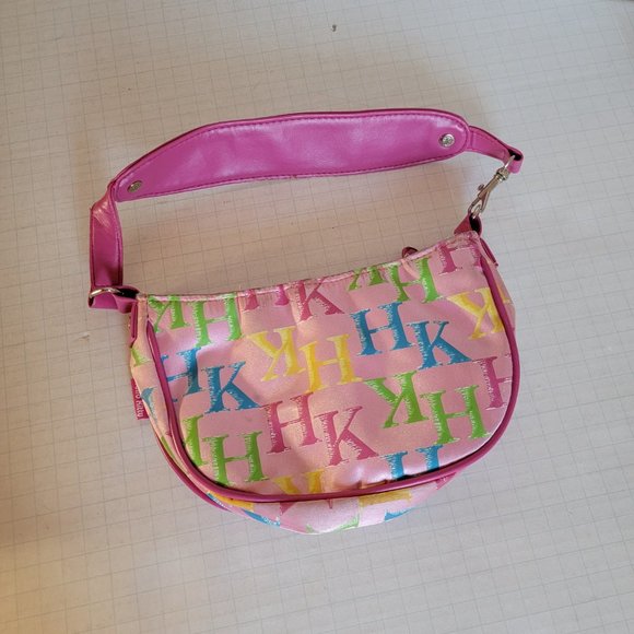 Y2K Hello Kitty Bag Clutch Mini Purse Sanrio Pink Letter H K - Picture 4 of 5